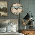 thumbnail image 4 of Wall Battery Operated Silent Non-Ticking, Vintage Round Rustic Clock Decorative for Home kitchen Room Office Bathroom Bedroom(12 Inch) A, 4 of 7