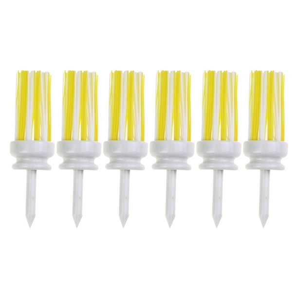 Multi Color Golf Tees Profesional de moda Golfing Golping Gama de deportes Adjuntos Fijadores de Golf Wool Planting Nail 70mm Amarillo Blanco 6 Piezas seitruly OD003037-02