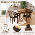thumbnail image 6 of Giantex Farmhouse Dining Chairs Set of 2, Modern Kitchen Chairs w/Elegant Hollowed backrest, Upholstered Seat, Walnut, 6 of 6