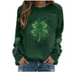 thumbnail image 2 of RKSTN Women's St Patrick's Day Sweatshirt Plus Size Crewneck Irish Gift St Patricks Luckys Shamrocks Graphic Print Hoodless Sweatshirts Top Womens Casual Round Neck Loose Fits Long Sleeve T Shirts, 2 of 5