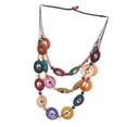 thumbnail image 1 of collares de cuentas de coco,Collar de conchas de puka con cuentas de madera de coco,Cadena de suéter con colgante de borla larga de varios elementos,Collar Cadena Gargantilla Elegante para, 1 of 9
