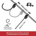 thumbnail image 4 of Garland Hanger for Front Door, Adjustable Fits 32"- 80" Doors, Heavy-Duty Christmas Halloween Decoration Holder for Wreaths, No Screws, Drilling, Glue-Damage-Free, 4 of 9