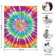 thumbnail image 4 of Rainbow Tie Dye Mandala Pattern Blanket,Comfortable Soft Flannel Throw Blanket,All Season,Warm Lightweight Blankets for Sofa Bed Couch Living Room Chair,30"x40", 4 of 4