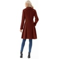 thumbnail image 6 of Women's Double-Breasted Pea Coat - Lapel Collar, A-Line Cut, with Pockets & Lining, 6 of 6