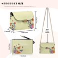thumbnail image 6 of SCRAWLGOD Butterfly Floral Print Yellow Leather Crossbody Bags Womens Minimalist Shoulder Purse Crossbody for Women with Chain Strap Antitheft Handbags Travel, 6 of 7
