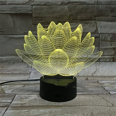 

Toyella Touch Remote Control Bedroom Bedside 3d Night Light Plant 9 Touch