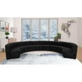 thumbnail image 2 of Maklaine 10-Piece Modular Contemporary Velvet Sectional Sofa in Black, 2 of 5