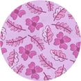 thumbnail image 1 of Ahgly Company Machine Washable Indoor Round Transitional Blossom Pink Area Rugs, 5' Round, 1 of 7