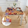 thumbnail image 2 of BANET Autumn Prints Square Tablecloth Washable Polyester Table Cloth for Square Tables Waterproof Wrinkle Free Stain Resistant Table Cover for Kitchen Dining Room white, 2 of 8