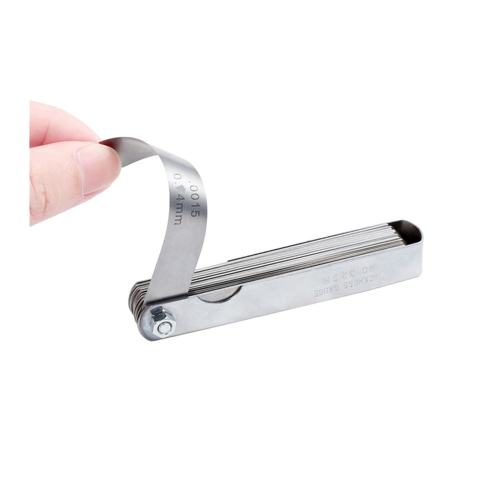 Feeler Gauge Metric Thickness Gauge Set Blade Gap Filler Tappet Valve Thickness Layout Tool Gages Metering 0.05-0.63mm 15 Blades