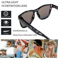 thumbnail image 6 of Joopin Polarized Mens Womens Sunglasses, Classic Retro Square UV400 Mirrored Lens, Fit for Outdoor, Vacation, Driving (Green), 6 of 8