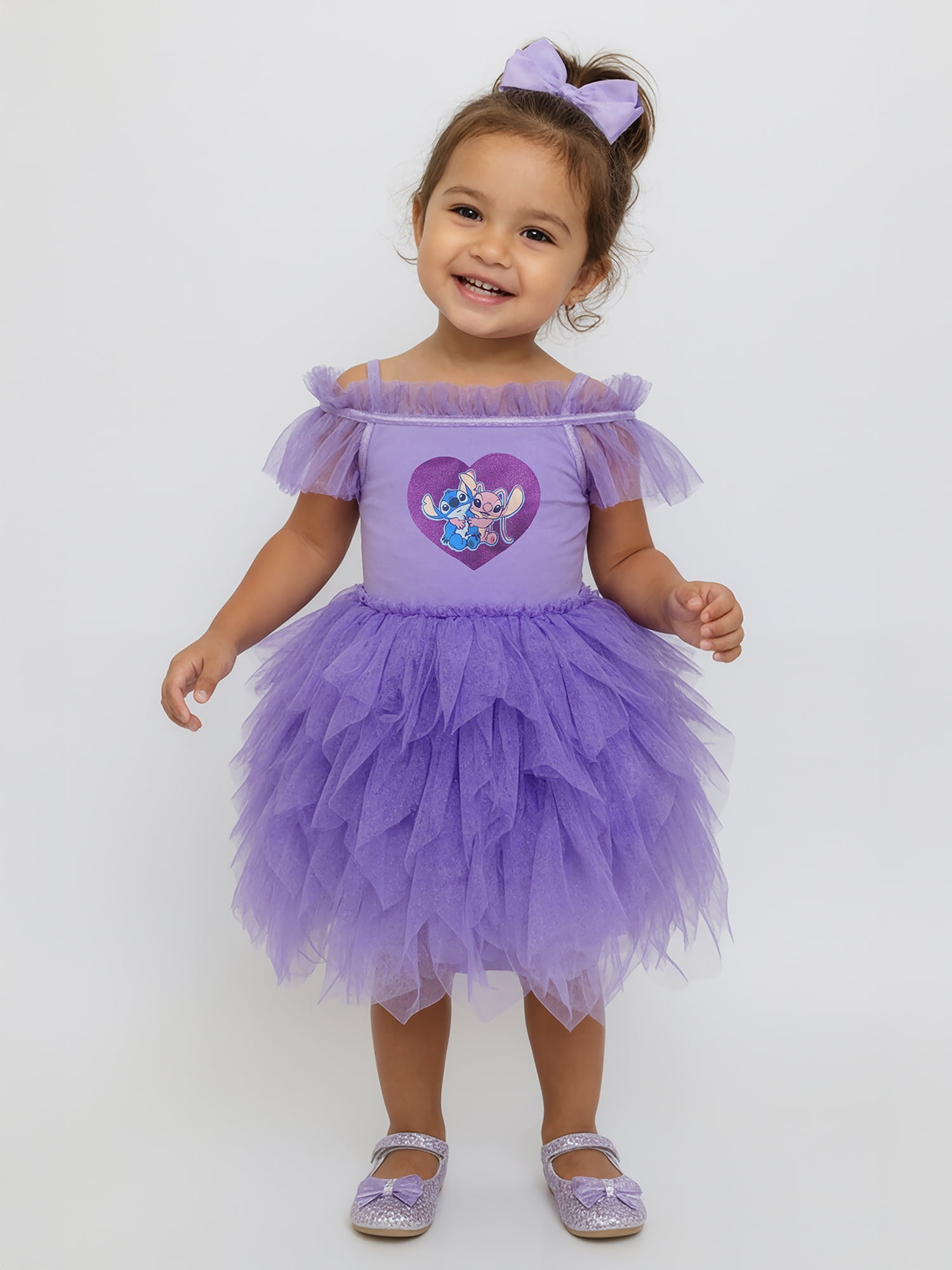 Lilo and Stitch Baby and Toddler Girls Glitter Tutu Dress, Sizes 0/3M-5T