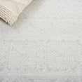thumbnail image 6 of SAFAVIEH Micro-Loop Liana Medallion Area Rug, Light Grey/Ivory, 6' x 6' Round, 6 of 8