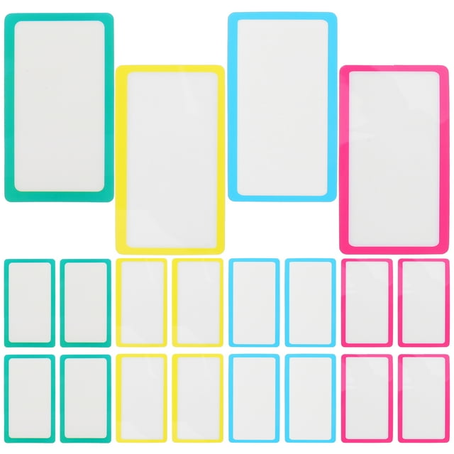 SHISUYAN 20pcs Reusable Dry Erase School Labels Removable Sticky Labels Name Tags Stickers for Classroom Office School Kitchens Use