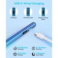 thumbnail image 5 of MoKo Stylus Pen for iPad 2018-2025,Fast Charging Pencil for iPad(A16) 11th-6th Gen with Power Display,Tilt Sensitivity for Apple iPad Air 7/6/5/4/3/M3/M2, Pro 13"/12.9"/11"/M4, Gradation Blue, 5 of 9