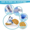 thumbnail image 3 of 4Pcs Mesh Dog Shoes Dog Boots, Breathable Dog Shoes for Small Dogs, Waterproof Puppy Booties Sandals with Anti-Slip Sole and Zipper, Dog Shoes for Hot Pavement Durable Pet Paw Protector, 3 of 6