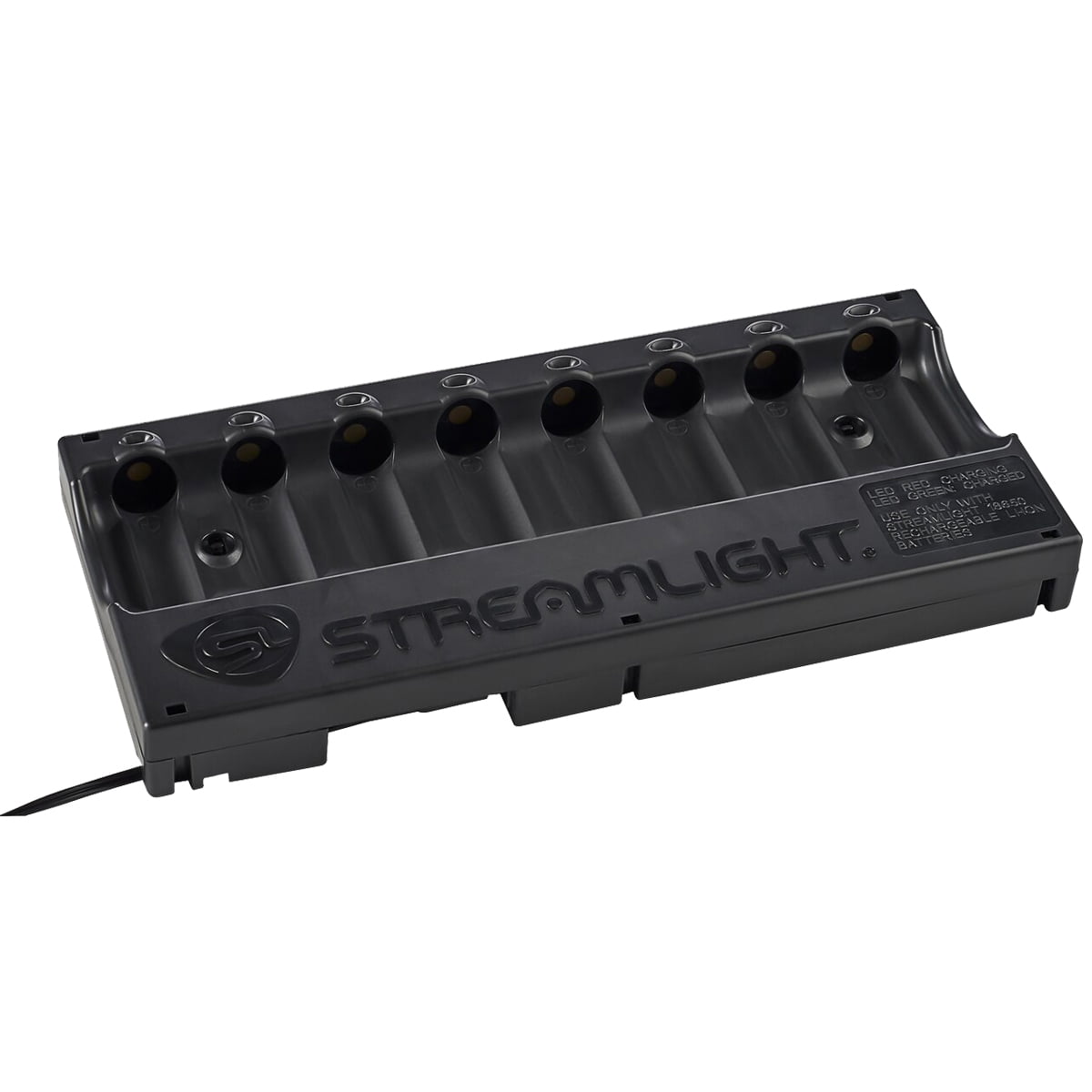 Streamlight Li-Ion Battery Pack 8-unit Bank Charger, (8) SL-B26 Battery Packs Included - Black