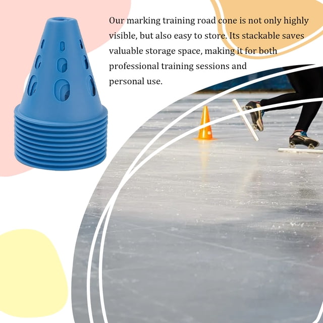 VONKY 10 Pcs Pile de Patinage à Roulettes Robuste et Résistante aux Intempéries pour Activités Intérieures/extérieures Facile Bleu 1Ensemble
