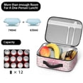 thumbnail image 5 of Kawaii Cat and Tea Pink Pattern Insulated Lunch Bag Teens,Bento School Lunch Bag for Teens for Work,Picnic or Travel 10.6x7.7x4.3 Inches,12 Can Capacity, 5 of 6