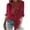 Red, variant on LYXSSBYX Women Short Sleeve Plus Size Tunics Women's Summer Casual Stand Collar Neck Long Sleeved Color Loose Shirt Tops