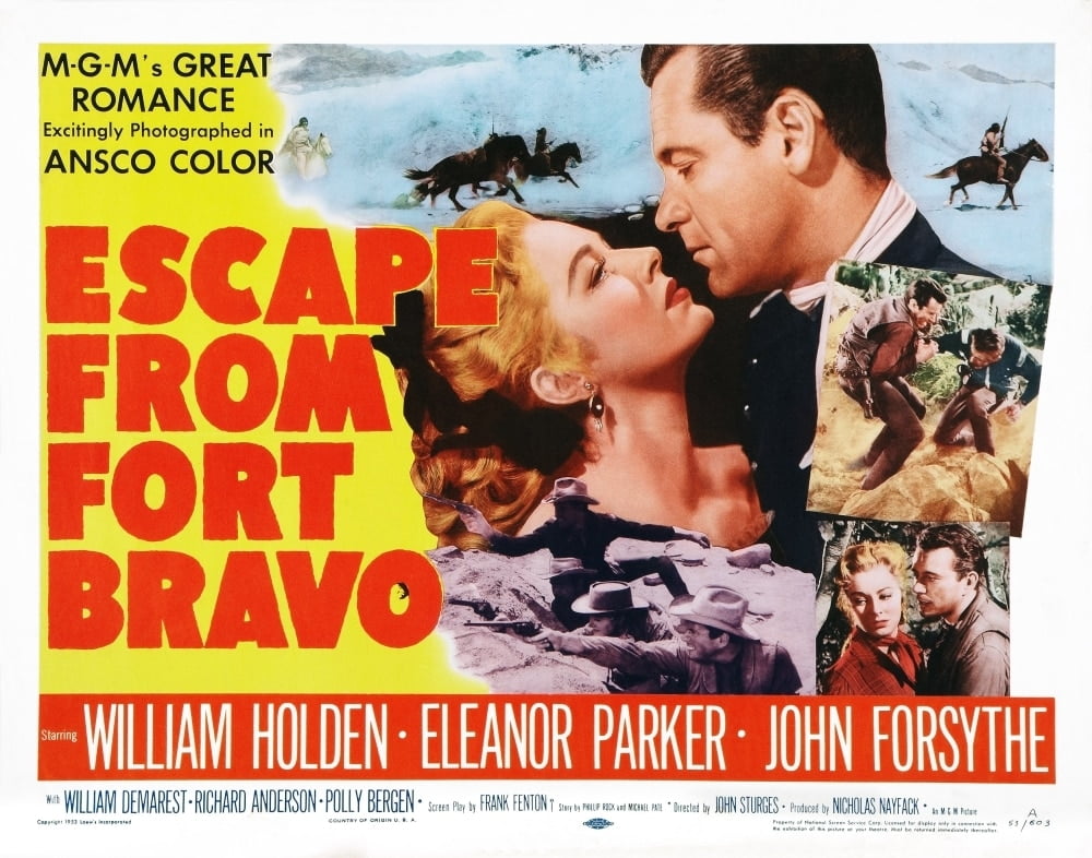 Escape From Fort Bravo Us Poster Art Top From Left: Eleanor Parker ...