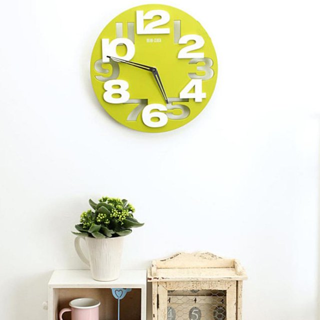 Reloj de pared Perfecl 3D 12 pulgadas Verde