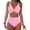 Pink, variant on MSJUHEG Swimsuit for Women Long Swimsuits for Women Bathing Suits Tankini Swimsuits for Women Swimsuits Tankinis Swimwear for Women Bikini Sets for Women Padded Swimwear Blackish Green L