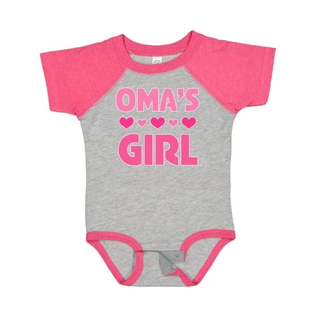 

Inktastic Oma s Girl Heart Gift Baby Girl Bodysuit