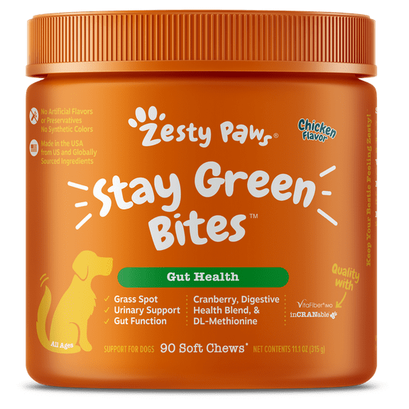 Stay Green Bites™ for Dogs, for Digestive & Urinary Support, Chicken 90ct