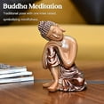 thumbnail image 2 of Buddha Idol for Home Décor - Resting Buddha on Knee Showpiece - Lord Buddha Statue for Living Room - Showpieces for Meditation, Spiritual Decor for Office, Yoga Room, Garden & Gift Purpose 6 Inch, 2 of 5