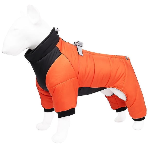 Chaqueta para perro, abrigo acolchado acolchado, ropa cálida de invierno para cachorro, chaleco de bloque de Color para exteriores