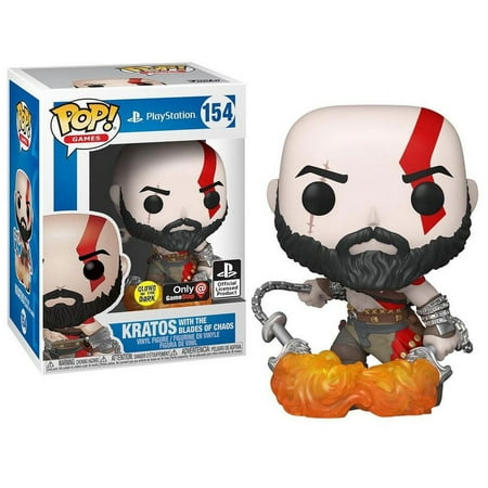 Funko POP! Kratos With the Blades of Chaos God of War #154 [Glow In The Dark Gamestop Exclusive]