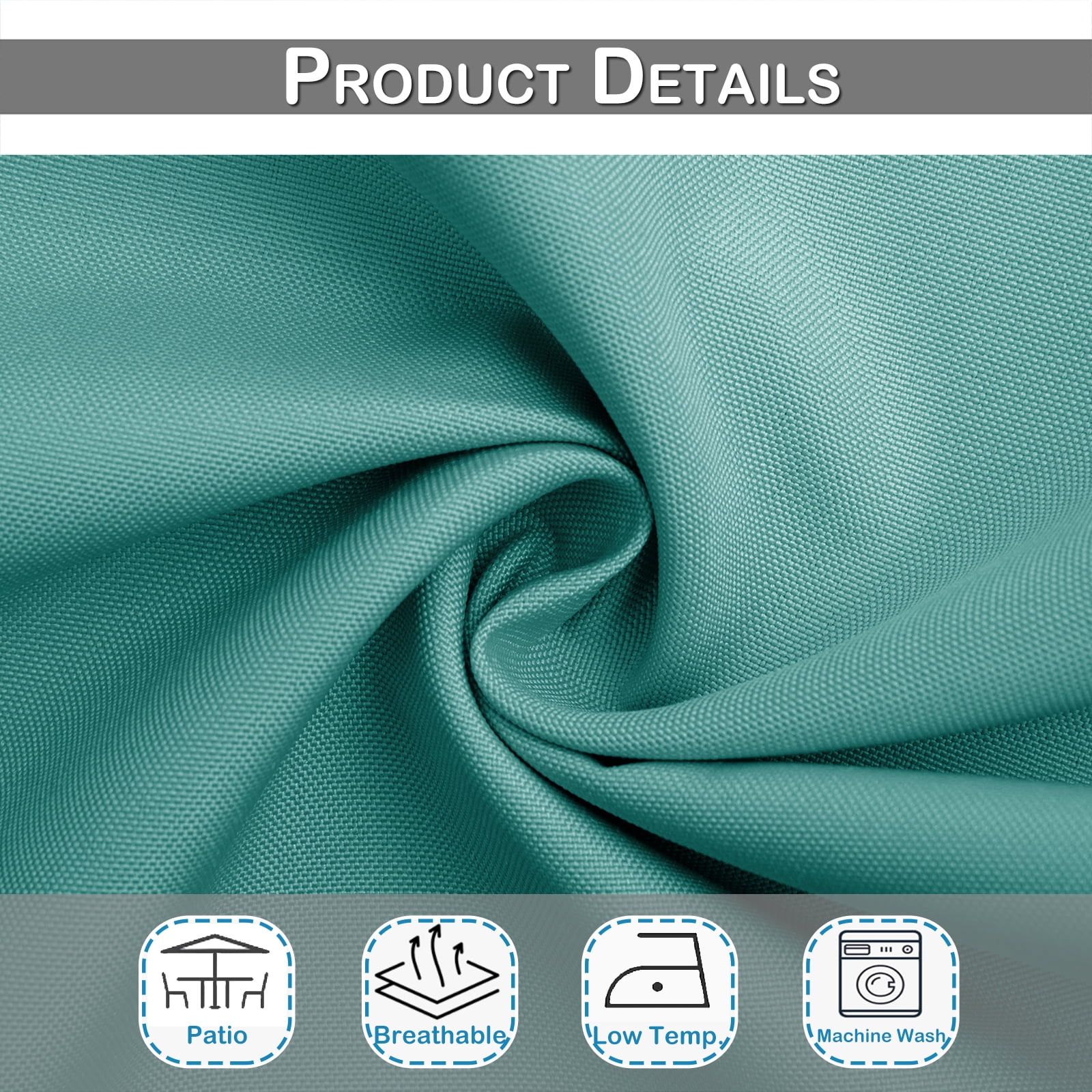 BTTO Outdoor Curtains for Patio Waterproof, Insulated Heat Light Blocking Drapes, Fade Resistant Thick Curtain for Balcony Lawn Garden, 1 Panel