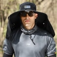 thumbnail image 3 of fastboy Trendy Protection Solar Power Fan Fishing Cap For Men Sun Protection Fishing Hat khaki 2, 3 of 6
