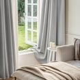 thumbnail image 2 of CURTAINKING Luxury Look Blackout Curtains for Bedroom, Grommet Top Window Treatments, Gray Solid Print, 54 in x 63 in, 1 Panel, 2 of 8