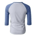 thumbnail image 5 of DAFPZW 3/4 Sleeve Baseball Shirt Men Casual Stylish Raglan Sleeve Tops Mens Slim Color Block Athletic T Shirts, 5 of 6