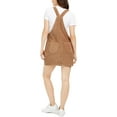 thumbnail image 2 of Dickies Womens Juniors Coruroy Overall Mini Dress Brown M, 2 of 2
