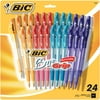 BIC BU2 Grip Retractable Ball Pen, Medium, Black, 24-Pack