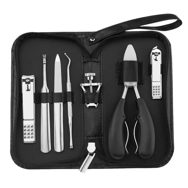 Kit de 7 herramientas para las uñas de los pies: herramientas de pedicura, cortauñas, lima y separador para la corrección y eliminación de uñas de los pies, para el cuidado de los pies