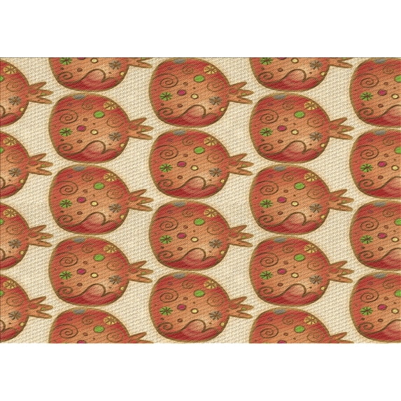 Ahgly Company Indoor Rectangle Patterned Yellow Orange Area Rugs, 7' x 9'