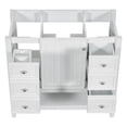 thumbnail image 4 of EUROCO 36" Bathroom Vanity without Sink, Bathroom Vanity Cabinet with Door, 3 Drawers and Shelf,Solid Wood Frame, White, 4 of 9