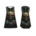 thumbnail image 7 of Pofeuu Vintage Ornate Skull Print Women's Sleeveless Dress, Loose Fit Summer Dress, Casual Tank Dress for Women, 7 of 7
