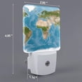 thumbnail image 2 of Salouo Earth View World Map for Night Lights Plug into Wall 1 Pack, 0.5W Plug in Night Light with Dusk-to-Dawn Light Sensor LED Nightlight for Bathroom, Adult, Hallway-EU, 2 of 7