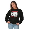 thumbnail image 4 of Ride MTB Mountain Bike Cyclist Unisex Plus Fleece Graphic Sweatshirt Brisco Brands 2X, 4 of 5