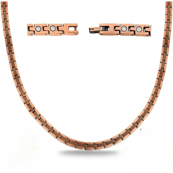 Wollet Magnetic Copper Necklace for Women, Pure Copper Jewelry (20inches)