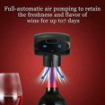 thumbnail image 3 of Tapones de vino eléctricos, el mejor regalo para los amantes del vino, bomba de vacío de vino automática con tapones de silicona, tapones de botellas de vino reutilizables, 3 of 5