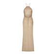thumbnail image 5 of Womens Sleeveless Knit Beach Dress Spaghetti Strap Backless Maxi Gown Vacation Summer Slip Dress Beige M, 5 of 10