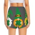thumbnail image 4 of Vsdgher Spring St Patrick’S Day Irish Gnomes Print Women's Running Double Layer Shorts High Waisted with Pockets Elastic Yoga Workout Athletic Gym Sports, 4 of 8