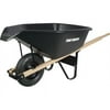 AMES CP6PS Poly Wheelbarrow, 6 Cubic Feet, Black