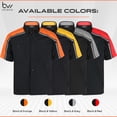 thumbnail image 3 of BIKER WEAR USA Men’s Work Shirt- Mechanical/Industrial Work Shirt with Reflective Lining (Orange), 3 of 7